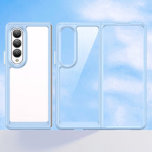 Заредете изображение във визуализатора на галерията – Outer Space Case for Samsung Galaxy Z Fold 3 cover with a flexible frame blue
