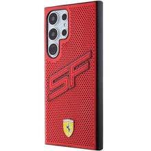 Заредете изображение във визуализатора на галерията – Original FERRARI hardcase Big SF Perforated FEHCS24LPINR for Samsung Galaxy  S24 Ultra Red
