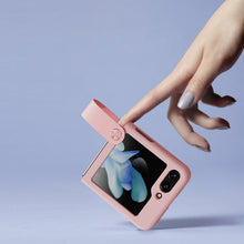 Заредете изображение във визуализатора на галерията – Nillkin Flex Flip Case with Hanger and Stand for Samsung Galaxy Z Flip 5 - Purple
