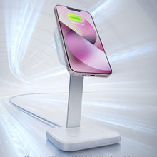 Заредете изображение във визуализатора на галерията – ESR HALOLOCK 2IN1 CRYOBOOST MAGNETIC MAGSAFE WIRELESS CHARGER ARCTIC WHITE
