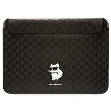 Заредете изображение във визуализатора на галерията – Original KARL LAGERFELD Laptop Sleeve Saffiano Monogram Choupette KLCS16SAKHPCK 16 inches black
