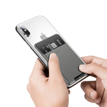 Заредете изображение във визуализатора на галерията – Baseus self-adhesive card holder cards documents for the phone dark gray (ACKD-A0G)
