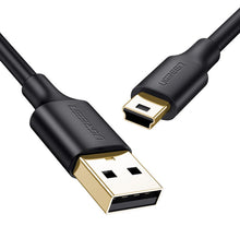 Заредете изображение във визуализатора на галерията – Ugreen cable USB - mini USB cable 480 Mbps 1 m black (US132 10355)
