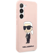 Заредете изображение във визуализатора на галерията – Karl Lagerfeld KLHCS23SSNIKBCP S23 S911 hardcase pink/pink Silicone Ikonik
