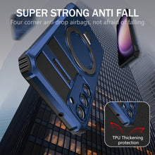 Заредете изображение във визуализатора на галерията – Tel Protect Armor Magsafe Metal Ring Case for Samsung Galaxy S23 blue
