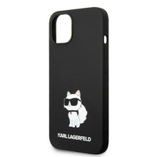Заредете изображение във визуализатора на галерията – Karl Lagerfeld KLHMP14SSNCHBCK iPhone 14 6.1" hardcase black/black Silicone Choupette MagSafe

