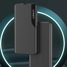 Заредете изображение във визуализатора на галерията – Eco Leather View Case for Samsung S24 Ultra with flap - black
