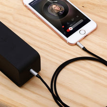 Заредете изображение във визуализатора на галерията – Baseus Yiven M30 stereo AUX audio cable 3.5 mm male mini jack 1.5m red-black (CAM30-C91)
