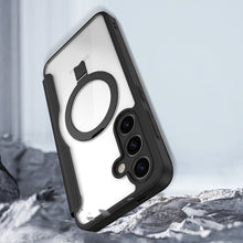 Заредете изображение във визуализатора на галерията – Dux Ducis Skin X Pro case with magnetic ring / stand for Samsung S24 - black

