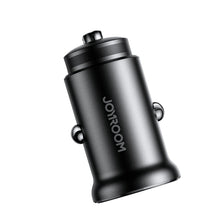 Заредете изображение във визуализатора на галерията – Joyroom JR-CCN05 30W USB-A USB-C mini car charger - black
