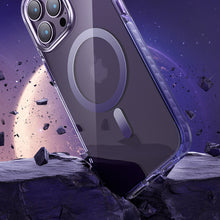 Заредете изображение във визуализатора на галерията – Kingxbar PQY Ice Crystal Series magnetic case for iPhone 14 MagSafe purple
