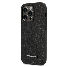 Заредете изображение във визуализатора на галерията – Original faceplate гръб  karl lagerfeld klhcp14xg2elk за iphone 14 pro max (solid glitter plaque logo / black)
