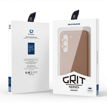 Заредете изображение във визуализатора на галерията – Dux Ducis Grit case for Samsung Galaxy S23 elegant cover made of artificial leather MagSafe brown
