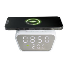 Заредете изображение във визуализатора на галерията – Wirelles charger 15w cfnz01 with watch and thermometer white
