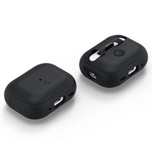 Заредете изображение във визуализатора на галерията – Spigen SILICONE FIT STRAP Apple AIRPODS PRO 1 / 2 BLACK/PHANTOM GREEN
