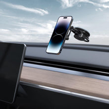 Заредете изображение във визуализатора на галерията – Spigen ITS35-3 ONETAP MAGNETIC MAGSAFE WINDSHIELD &amp; DASHBOARD CAR MOUNT BLACK
