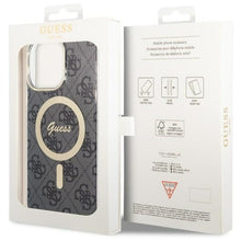 Заредете изображение във визуализатора на галерията – Original Case GUESS hardcase 4G MagSafe GUHMP14XH4STK for Iphone 14 Pro Max black
