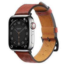 Заредете изображение във визуализатора на галерията – Strap Leather Leather strap for Apple Watch SE, 8, 7, 6, 5, 4, 3, 2, 1 (41, 40, 38 mm) band bracelet red
