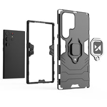 Заредете изображение във визуализатора на галерията – Wozinsky Ring Armor case for Samsung Galaxy S23 Ultra armored cover magnetic holder ring black

