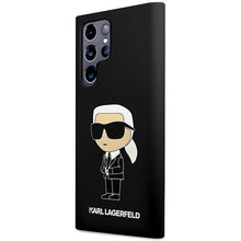 Заредете изображение във визуализатора на галерията – Karl Lagerfeld KLHCS23LSNIKBCK S23 Ultra S918 hardcase black/black Silicone Ikonik
