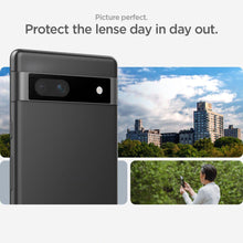 Заредете изображение във визуализатора на галерията – Spigen OPTIK.TR ”EZ FIT” CAMERA PROTECTOR 2-PACK GOOGLE PIXEL 7A BLACK
