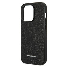 Заредете изображение във визуализатора на галерията – Original faceplate гръб  karl lagerfeld klhcp14lg2elk за iphone 14 pro (solid glitter plaque logo / black)
