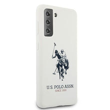 Заредете изображение във визуализатора на галерията – Original faceplate case US POLO USHCS21SSLHRWH for SAMSUNG S21 (Silicone Logo / white)
