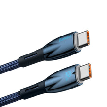 Заредете изображение във визуализатора на галерията – Baseus Glimmer Series cable with fast charging USB-C 480Mb/s PD 100W 2m blue
