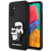 Заредете изображение във визуализатора на галерията – Karl Lagerfeld KLHCA34SANKCPK A34 5G A346 hardcase black/black Saffiano Karl &amp; Choupette

