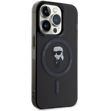 Заредете изображение във визуализатора на галерията – Original faceplate case KARL LAGERFELD KLHMP15LHFCKNOK for iPhone 15 PRO (Ikonik + MAG / black)
