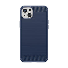 Заредете изображение във визуализатора на галерията – Flexible carbon pattern case for iPhone 15 Plus Carbon Case - blue
