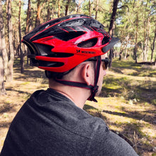 Заредете изображение във визуализатора на галерията – Wozinsky bicycle helmet / scooter helmet 57-62 cm M / L adjustable black / red (WBH-MTB01)

