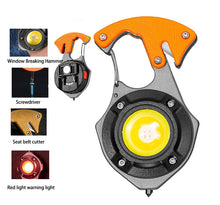Заредете изображение във визуализатора на галерията – Mini flashlight LED keychain W5143 Type C with 2 screwdriver bits orange
