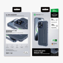 Заредете изображение във визуализатора на галерията – Amazing Thing Titan Pro Mag Wallet Case IP156.7PTWBU for Iphone 15 Pro Max navy with stand
