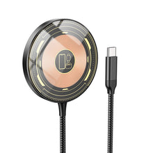 Заредете изображение във визуализатора на галерията – HOCO wirelles charger 3in1 15W support MagSafe charging Discovery CW45 black
