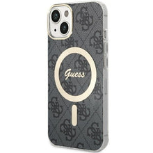 Заредете изображение във визуализатора на галерията – Original Case GUESS hardcase 4G MagSafe GUHMP14SH4STK for Iphone 14 black
