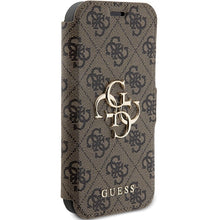 Заредете изображение във визуализатора на галерията – Original Case GUESS book 4G Metal Logo GUBKP15L4GMGBR for Iphone 15 Pro brown
