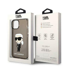 Заредете изображение във визуализатора на галерията – Karl Lagerfeld KLHCP14SHNIKTCK iPhone 14 6.1" black/black hardcase Ikonik Karl Lagerfeld
