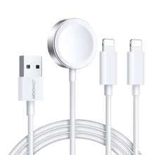 Заредете изображение във визуализатора на галерията – Joyroom S-IW007 3-in-1 cable USB-A magnetic charger - Lightning 1.2m - white
