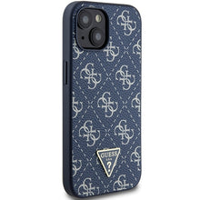 Заредете изображение във визуализатора на галерията – Original Case GUESS hardcase 4G Triangle Metal Logo GUHCP15MPG4GPB for Iphone 14 Plus/ 15 Plus blue
