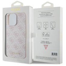 Заредете изображение във визуализатора на галерията – Original Case GUESS Hardcase 4G Metal Gold Logo GUHCP15XG4GFPI for Iphone 15 Pro Max Pink
