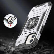 Заредете изображение във визуализатора на галерията – Wozinsky Ring Armor case for iPhone 14 armored cover magnetic holder ring silver
