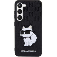 Заредете изображение във визуализатора на галерията – Karl Lagerfeld KLHCS23MSAKLHCPK S23+ S916 hardcase black/black Saffiano Monogram Choupette
