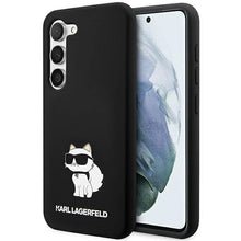 Заредете изображение във визуализатора на галерията – Karl Lagerfeld Silicone Choupette case for Samsung Galaxy S24 - black
