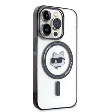 Заредете изображение във визуализатора на галерията – Karl Lagerfeld IML Choupette's Head MagSafe case for iPhone 15 Pro - transparent
