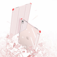Заредете изображение във визуализатора на галерията – Dux Ducis Toby case for iPad 10.9'' 2022 (10 gen.) cover with stylus holder Apple Pencil smart cover stand pink
