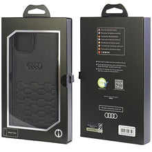 Заредете изображение във визуализатора на галерията – Original Case AUDI hardcase GT Synthetic Leather AU-TPUPCIP15M-GT/D2-BK for Iphone 15 Plus black
