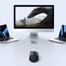 Заредете изображение във визуализатора на галерията – Ugreen optical wireless mouse USB 2.4GHz / Bluetooth 5.0 4000 DPI black (MU006)
