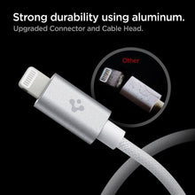 Заредете изображение във визуализатора на галерията – Spigen PB2200 ARCWIRE MFi Lightning CABLE 200CM WHITE
