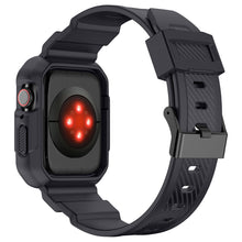 Заредете изображение във визуализатора на галерията – Kingxbar CYF106 2in1 Armored Case for Apple Watch SE, 8, 7, 6, 5, 4, 3, 2, 1 (41, 40, 38 mm) with Strap Gray
